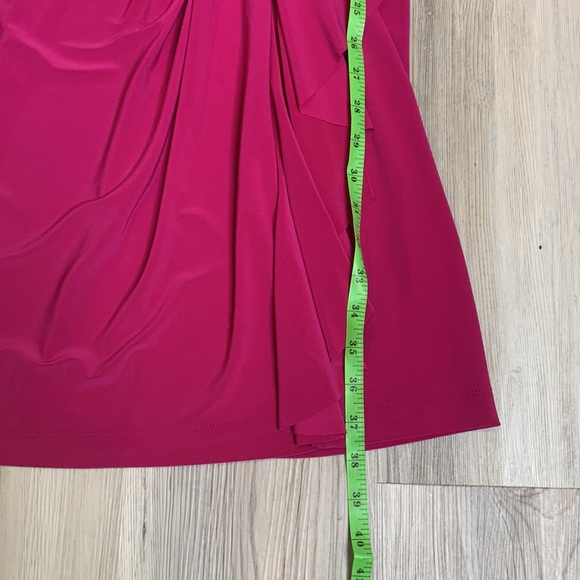 🆕NWT New Directions Fuchsia Sleeveless Rosette Dress - Picture 8 of 9